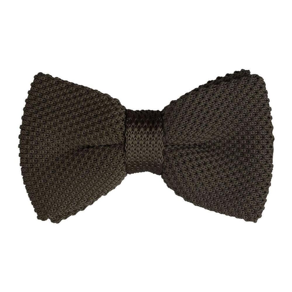 8716 Pre-tied Bowtie Adjustable Neck Solid Color Knitted Bow Ties One Size